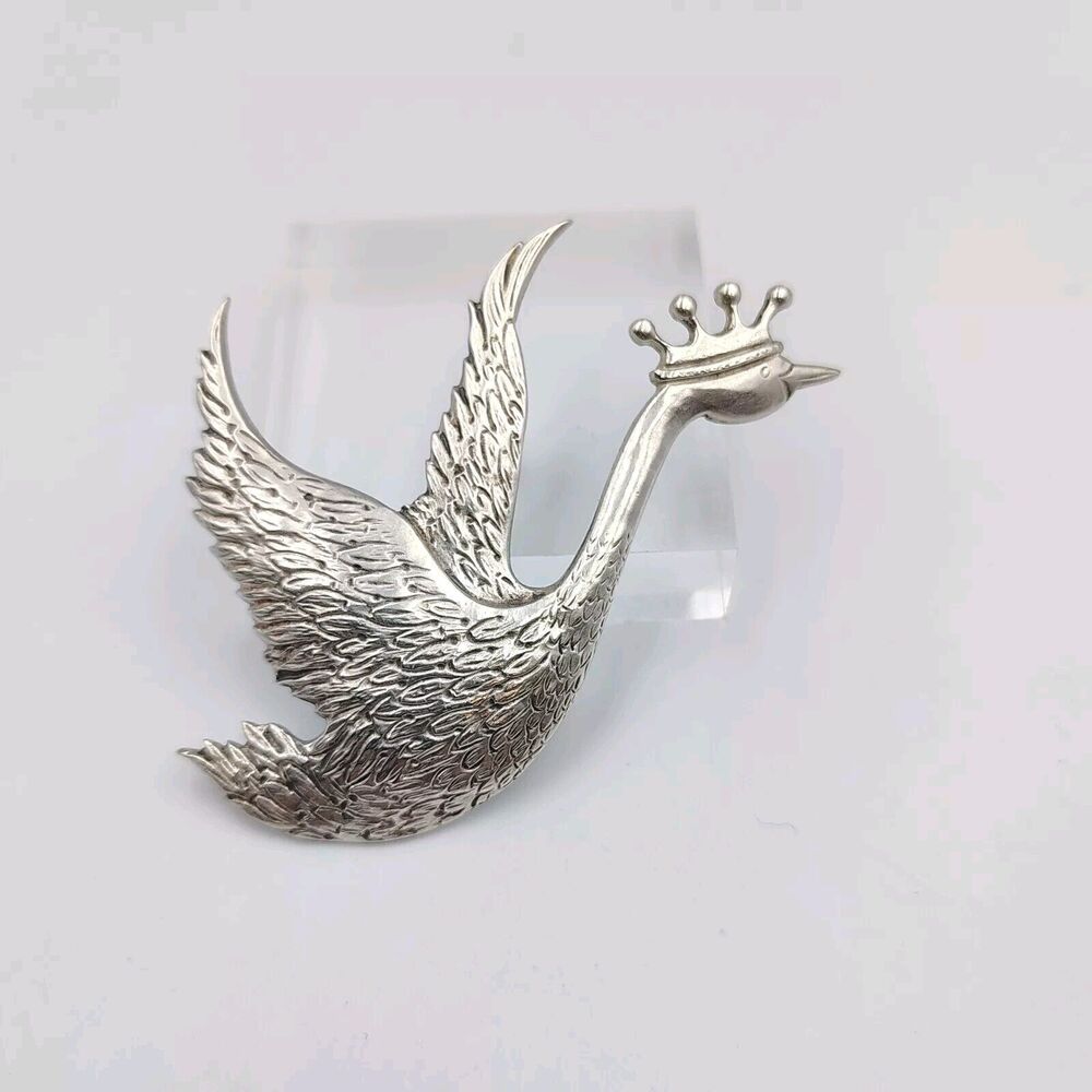Vintage Hand & Hammer The Wild Swan 1984 Sterling Silver 925 Ornament Pendant